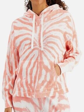 Style & Co Tie-Dyed Hoodie Sweatshirt Pink Size Medium